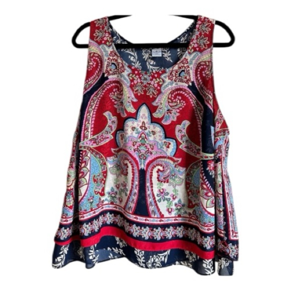 Bila Beautiful Floral Layered Swing Tank sz XXL